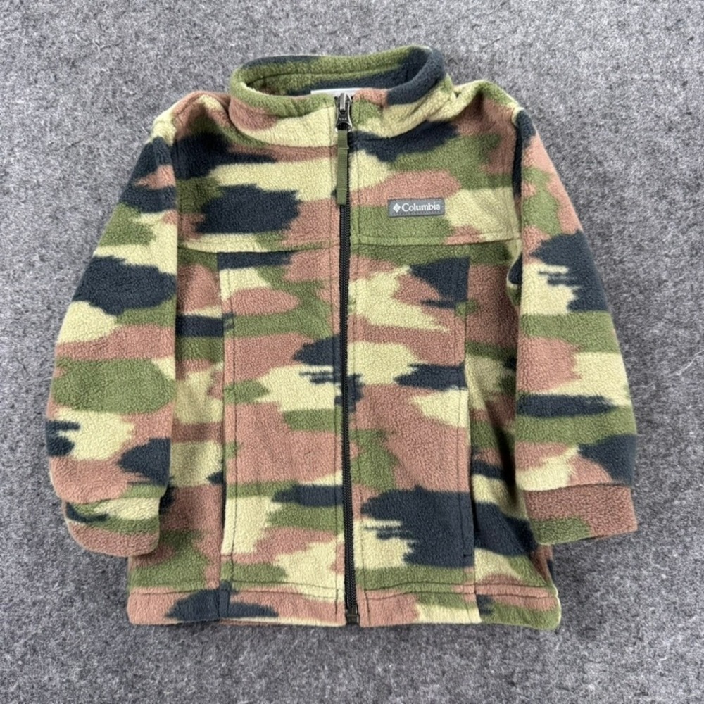 Columbia Camo Fleece Jacket Size 18-24 Months Full Zip Warm Casual